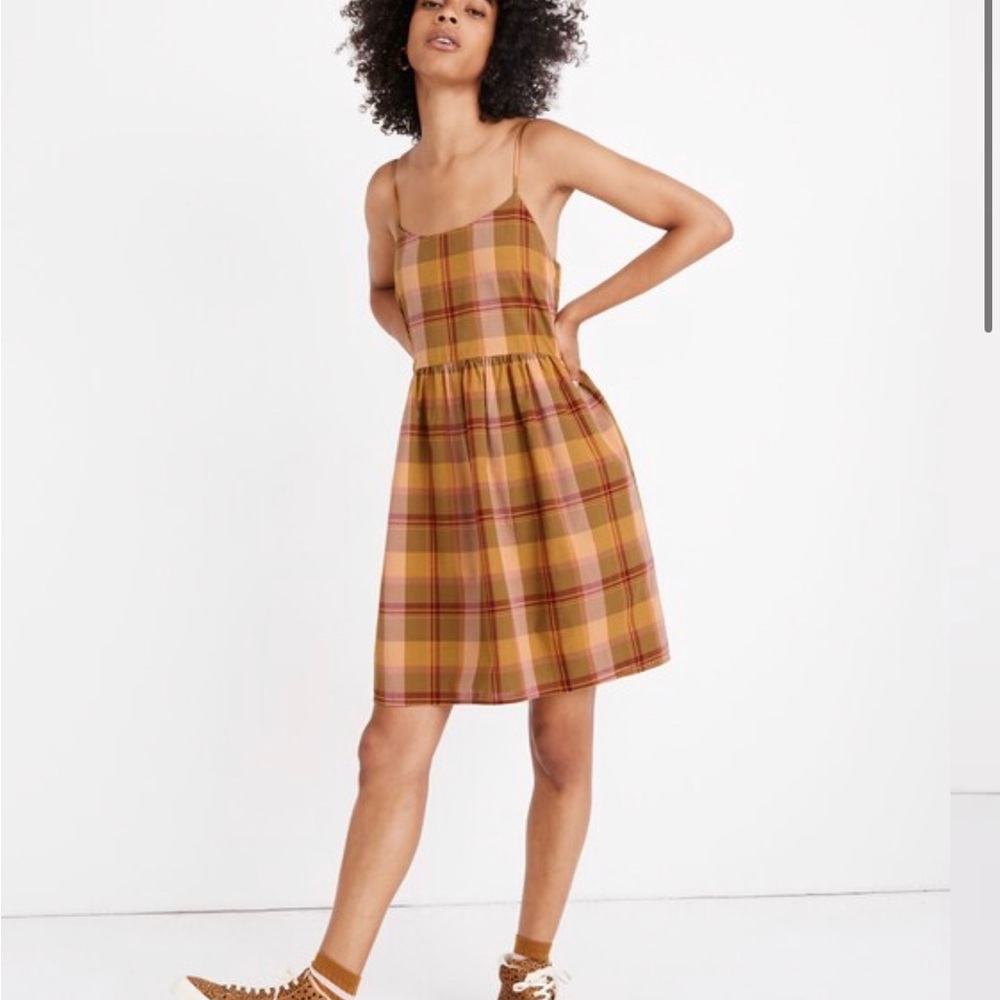 Madewell Plaid Babydoll Cami Dress